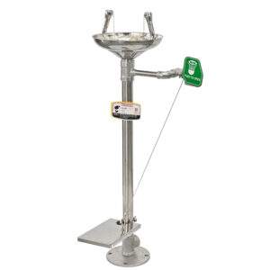 EMERGENCY EYE/FACE WASH FOUNTAIN WITH PEDAL 4710SS