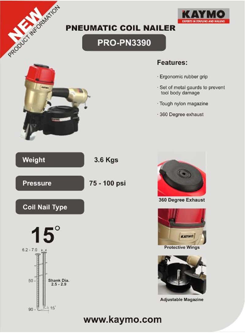 PNEUMATIC NAILER KAYMO PRO-3390 - Image 2