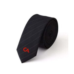 DIAGONAL STRIPE CUSTOMIZED BLACK TIE