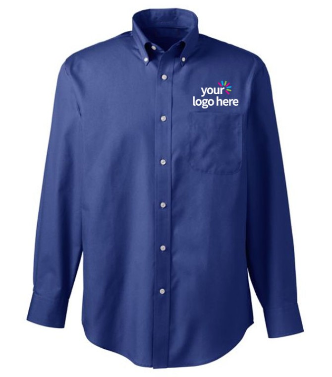 EMBROIDERED OFFICE WEAR SHIRT – NAVY BLUE