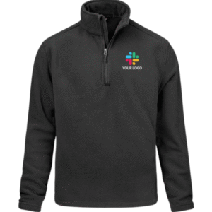 CUSTOMIZED HALF ZIPPER BLACK SWEATSHIRT