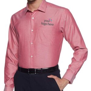 MEN'S ECONOMY LONG SLEEVE OFFICE SHIRT LIGHT RED