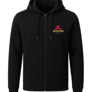 PERSONALIZED FULL ZIPPER HOODIE BLACK