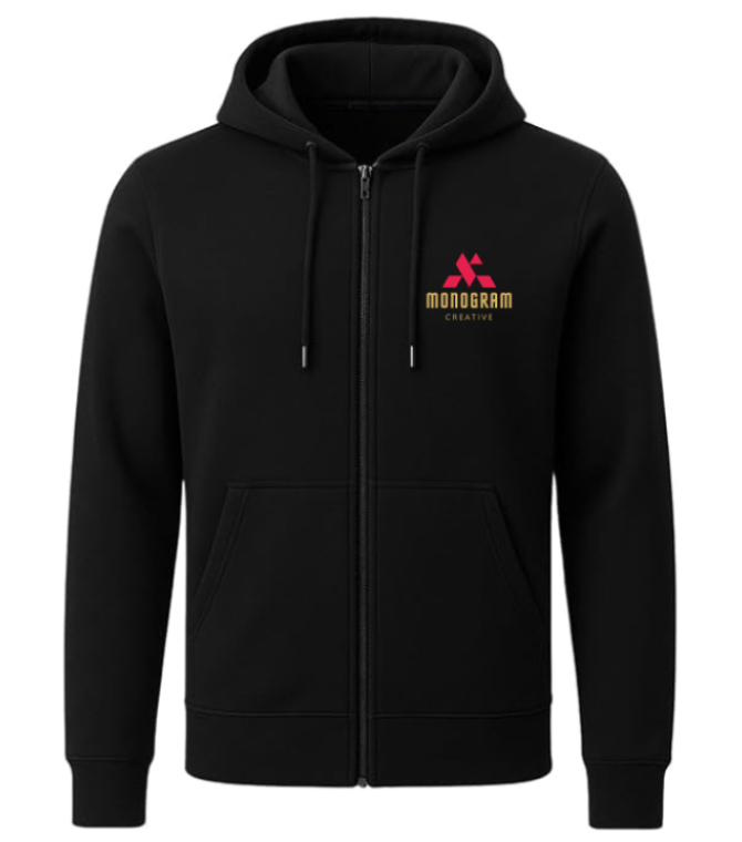 PERSONALIZED FULL ZIPPER HOODIE BLACK