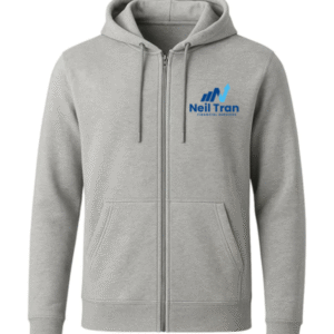 PERSONALIZED FULL ZIPPER HOODIE GRAY