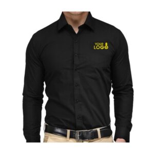 LUXE BLACK PERSONALIZED WORKWEAR SHIRT