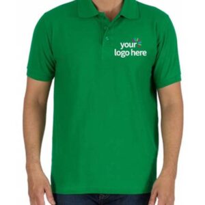 PERSONALIZED POLO COTTON T-SHIRT GREEN
