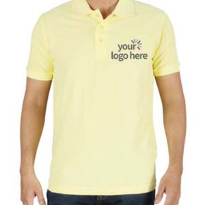 PERSONALIZED POLO COTTON T-SHIRT YELLOW