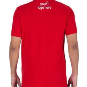 PERSONALIZED POLO COTTON T-SHIRT RED