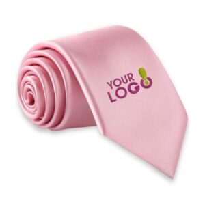 PERSONALIZED SOLID PINK FORMAL TIE