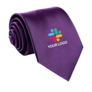 PERSONALIZED SOLID PURPLE FORMAL TIE