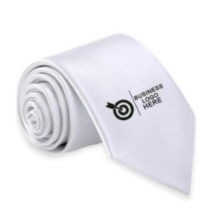 TRENDY WHITE LOGO TIE